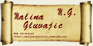 Malina Gluvajić vizit kartica